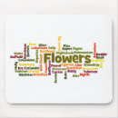 Recherche de nuage mot tapis souris Fleurs