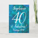Recherche de 40 ans anniversaire cartes Quarante et fabuleux