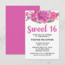 Recherche de moderne 16ans anniversaire invitations Floral