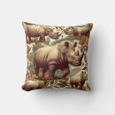 Recherche de rhinocéros coussins Jungle
