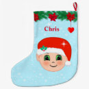 Recherche de visage heureux chaussette de noël Mignon