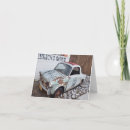 Recherche de voiture rouillée vœux cartes Vintage