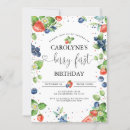 Recherche de mon premier anniversaire invitations Anniversaire de fraise