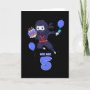 Recherche de ninja anniversaire cartes Enfants