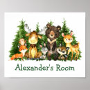 Recherche de arbres posters chambre enfant posters Animaux de la forêt
