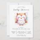 Recherche de hibou aquarelle invitations Élégant