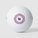 Recherche de bleu blanc rouge golf balles Monogramme