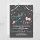 Recherche de baseball gender reveal invitations Il ou elle