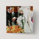 Recherche de vintages de mariage badges Fleurs