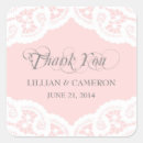 Recherche de dentelle rose autocollants Mariés