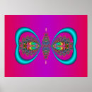 Recherche de papillon psychédélique posters Coloré