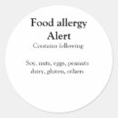 Recherche de alerte autocollants Alerte d'allergie alimentaire