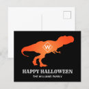 Recherche de dinosaure heureux cartes postales Citrouille