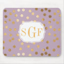 Recherche de or brillant tapis souris Monogramme