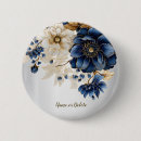 Recherche de floral bleu badges Fête d'anniversaire