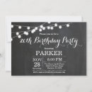 Recherche de 30ème masculin invitations Noir et blanc