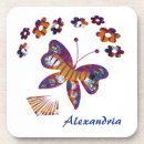 Recherche de coloré motif dessous de verres Papillon