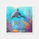 Recherche de dauphin serviettes Aquarelle