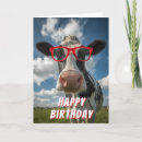 Recherche de vache anniversaire cartes Rouge