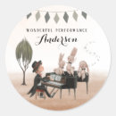 Recherche de pianiste avec autocollants Concert