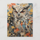 Recherche de hiboux colorés cartes postales Floral
