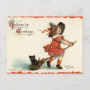 Recherche de balais cartes postales Chat