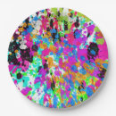 Recherche de peinture acrylique assiettes en papier Couleurs vives