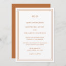 Recherche de burnt orange invitations Élégant