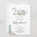 Recherche de swan baby shower invitations Moderne