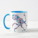 Recherche de pieuvre tasses Bleu
