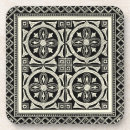 Recherche de motif noir et blanc dessous de verres Carré