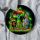 Recherche de tête citrouille badges Drôle
