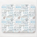 Recherche de plage tapis souris Typographie