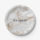 Recherche de marbre assiettes en papier Motif