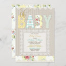 Recherche de country baby shower invitations Jaune