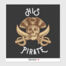 Recherche de pirate noir et blanc autocollants Squelette