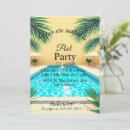 Recherche de palm springs invitations Feuilles de palmier tropicales