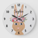 Recherche de lapin mignon horloges Fleurs