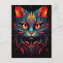 Recherche de chat psychédélique cartes postales Chaton