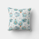 Recherche de baleine aquarelle coussins Bleu