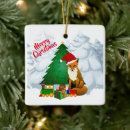 Recherche de renard ornements Noël