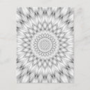 Recherche de motif mandala cartes postales Blanc