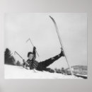 Recherche de humour de ski posters Noir et blanc