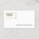 Recherche de identité personnelle cartes visite Minimaliste