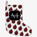 Recherche de coccinelle chaussette de noël Rouge