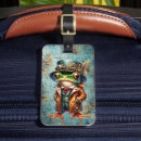 Recherche de grenouilles colorées bagages étiquettes Animal