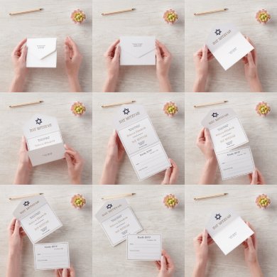 Recherche de formel bar bat mitzvah invitations Étoile de david