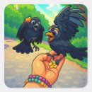 Recherche de deux oiseaux autocollants Dessin