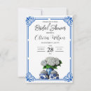 Recherche de gingembre invitations Bleu et blanc