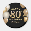 Recherche de 80 ans magnets Fête d'anniversaire